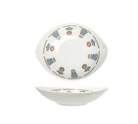 Petite assiette en céramique peinte à la main en forme de fleur rouge vaisselle créative - 20,3 cm