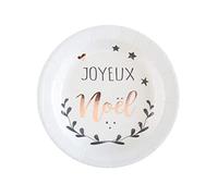 Petite assiette joyeux noël blanche (x10) REF/5926