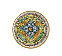 Petite assiette murale en céramique décorée à la main par des céramistes siciliens de Santo Stefano di Camastra gomes art 14