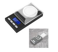 Petite Balance à Bijoux, Mini Balance à Bijoux de Poche Portable Haute Précision 0,001 G, Conversion 6 Unités, Tare, Calibrage, Comptage de Pièces, Arrêt Automatique (50 grammes)