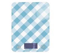 Petite balance alimentaire en sergé bleu et blanc 5 kg/5 g avec 4 unités pour la cuisine, la perte de poids, les régimes (piles non incluses)
