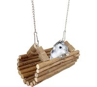 Petite Balançoire En Bois Pour Hamsters, Exercice D'équilibre, Planche Suspendue, Cage, Hamac Suspendu, Lit En Bois, Aire De Jeux Pour Hamsters