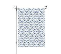 Petite baleine bleue nageant impression cour jardin bannière polyester double face drapeau extérieur moderne vacances extérieur décoration cadeau