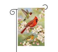 Petite bannière Branche d'oiseau Cardinal Colibri Petit Pavillon Carnaval