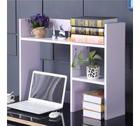 Petite bibliothèque de bureau - Étagère de rangement réglable en bois massif multicouche pour bureau - Étagère moderne pour la maison et le bureau Finition blanche (80 x 20 x 60 cm)