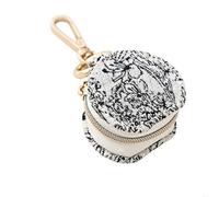 Petite Boite a Bijoux Boîte de rangement bijoux, Mini organisateur Portable boucles d'oreilles et d'anneaux, sac en cuir PU étanche(Black white)