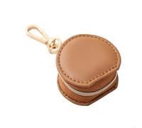 Petite Boite a Bijoux Boîte de rangement bijoux, Mini organisateur Portable boucles d'oreilles et d'anneaux, sac en cuir PU étanche(Brown)