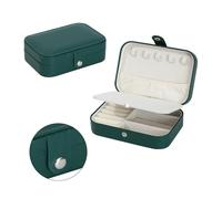 Petite Boite a Bijoux Boîte de rangement bijoux moyenne, boîte d'emballage Simple à Double couche exquise for colliers et bagues(Green)