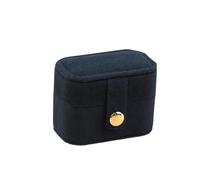Petite Boite a Bijoux Mini sac de rangement bijoux Portable, boîte voyage Simple for bagues, colliers et boucles d'oreilles(Dark blue)