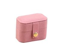Petite Boite a Bijoux Mini sac de rangement bijoux Portable, boîte voyage Simple for bagues, colliers et boucles d'oreilles(Pink)