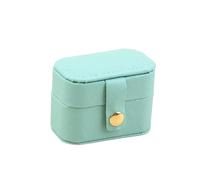 Petite Boite a Bijoux Mini sac de rangement bijoux Portable, boîte voyage Simple for bagues, colliers et boucles d'oreilles(Blue)