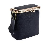 Petite boîte à bijoux vintage en cuir avec fermeture sécurisée pour boucles d'oreilles, colliers et organiseurs adaptés aux femmes tendance, Noir