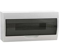 Petite boîte à fusibles IP40 - Montage en saillie - 1 rangée - 12 modules - 1 rangée - 1 rangée - Avec rail DIN - Répartiteur en saillie - Montage en saillie