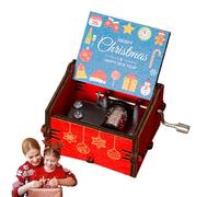 Petite boîte à musique - Boîte à musique de Noël rétro, classique rétro à manivelle | Boîte à musique de Noël pour mariages, vacances, fête des pères