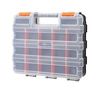 Petite Boîte À Outils - Mallette De Rangement Double Face À 34 Compartiments Avec Séparateurs Amovibles | Organisateur Transparent Pour Vis, Écrous, Boulons, Forets, Pièces Électroniques, Maison, Gara