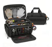Petite boîte à outils portable de 14 pouces, légère pour artisans, avec base antidérapante en polyuréthane, boîte à outils multifonctionnelle, petite pour électriciens, charpentiers
