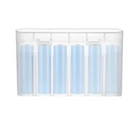 Petite boîte à piles - Petit support de piles transparent à 6 compartiments, récipient de protection de batterie, étui de transport portable robuste pour accessoires de montre