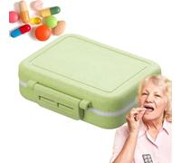 Petite boîte à pilules de voyage - Organiseur de pilules avec 3 compartiments pour le sac à main, étanche 3 fois par jour - Compact - Pour les suppléments d'huile de poisson