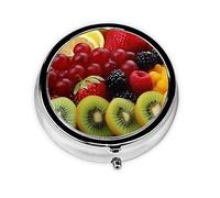 Petite boîte à pilules pour poche et sac à main, pilulier portable, joli organisateur de médicaments, fruits frais, pilulier de voyage pour vitamines et huiles de poisson
