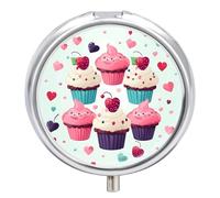 Petite boîte à pilules ronde portable et étanche pour petit pilulier de voyage pour poche, sac à main et commodité quotidienne