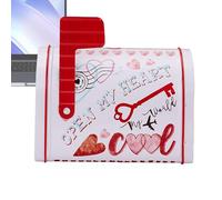 Petite boîte aux lettres en fer blanc - Boîte aux lettres créative de Saint-Valentin, boîte aux lettres décorative compacte pour carte de vœux pour petit ami, petite amie, amoureux
