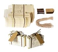 Petite Boite Cadeau, 50 Pièces Boîtes Dragée en Dforme de Valisettes, Boîtes à Dragées Mariage, Boite de Bonbons avec étiquettes pour Mariage thème voyage, Anniversaire, Baptême