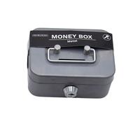 Petite boîte de d'argent - Mini boîte de sécurité avec serrure offre-fort, banque d'argent - Banque de pièces en métal, de sécurité robuste, caisse Portable pour et adultes, Collection d