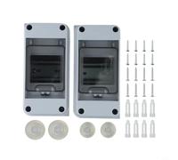 Petite boîte de distribution étanche IP65 153 x 72 mm | Conforme à la norme IP65, corps en plastique ABS, couvercle transparent, capacité de 3 modules, pour montage en surface