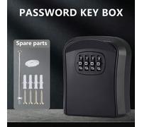 Petite boîte de rangement de clés de code, un coffre-fort pour petits objets. Vous pouvez changer votre mot de passe à volonté. La boîte à mot de passe peut être fixée à la porte et des objets de vale