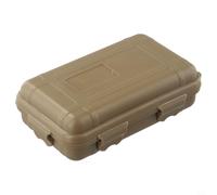 Petite boîte de rangement étanche à l'air pour camping, randonnée, pêche, bateau, coque en plastique résistant aux chocs avec doublure en polyéthylène noir, orange, marron clair