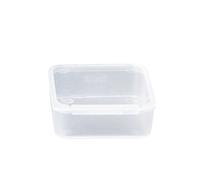 Petite boîte de Rangement Plastique Carrée Transparente avec Couvercle pour Papeterie de Bureau, Règle, Gomme, Boîte à Crayons, Boîte à Bijoux