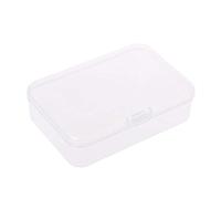 Petite boîte de rangement rectangulaire en plastique transparent multi-usage pour petites pièces, vis, fil dentaire, boîte de rangement pour bouteille, pulvérisateur, panier de réservoir, joint