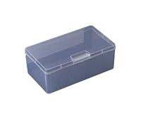 Petite boîte de rangement rectangulaire vide en plastique transparent avec couvercle pour pilules, perles, bijoux - 1 pièce