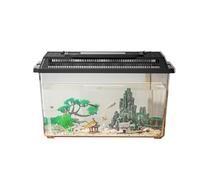 Petite boîte d'élevage de lézard pour serpent - Terrarium pour reptiles, boîte d'élevage pour animaux domestiques, petit réservoir d'alimentation avec poignée, support d'éclosion pour escargot