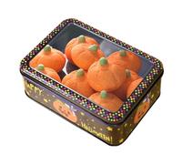 Petite boîte en fer blanc pour Halloween,boîte en fer blanc pour biscuits d'Halloween - Boîte de boîtes métalliques vides,Boîtes de rangement rectangulaires portables en métal, rectangulaire en
