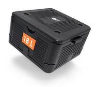 Petite boîte isotherme pliable noire pour garder au chaud et au frais - 18 l - Boîte de maintien au chaud pliable 38 x 38 cm - Boîte isotherme en polystyrène pour aliments, boissons avec couvercle