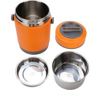 Petite boîte ? lunch ?lectrique 1.6L IPX5 ?tanch?it ? en acier inoxydable Rev?tement multifonctionnel r?servoir alimentaire portable pour le r��ro de r�sidence voyage Orange