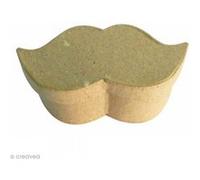 Petite boîte Moustache en papier mâché - 9 x 4,5 x 4 cm G
