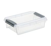 Petite boîte plastique plate transparente avec couvercle 0,9 l ProBox