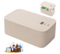 Petite boîte verrouillable, boîte à médicaments, boîte à comprimés avec serrure à combinaison, mini coffre-fort en ABS, boîte à pilules de voyage, organisateur de comprimés pour réfrigérateur