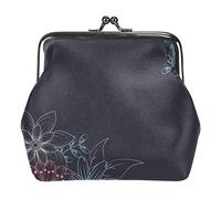 Petite Boucle Porte-Monnaie coloré Craie Dessin Fleurs Pochette Kiss-Lock Fermoir Changement Porte-Monnaie Portefeuilles