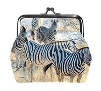 Petite Boucle Porte-Monnaie Faune zèbre Animal Pochette Kiss-Lock Fermoir Changement Porte-Monnaie Portefeuilles