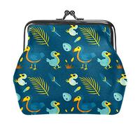 Petite Boucle Porte-Monnaie Mignon Bleu Dessin animé Dodo Oiseau bébé Pochette Baiser-Verrouillage Fermoir Changement Sac à Main Portefeuilles
