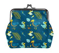 Petite Boucle Porte-Monnaie Mignon Bleu Dessin animé Dodo Oiseau bébé Pochette Baiser-Verrouillage Fermoir Changement Sac à Main Portefeuilles