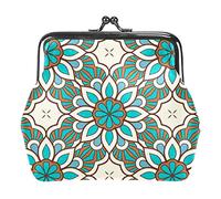 Petite Boucle Porte-Monnaie sans Couture coloré Mandala Motif Pochette Kiss-Lock Fermoir Changement Porte-Monnaie Portefeuilles