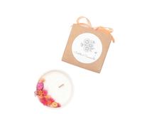 Petite bougie fleurs séchées chance