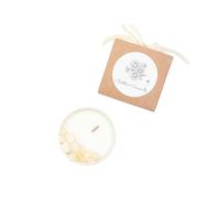 Petite bougie fleurs séchées coton