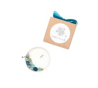 Petite bougie fleurs séchées eucalyptus orange