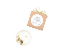 Petite bougie fleurs séchées fleur de lin