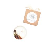 Petite bougie fleurs séchées marché de noël